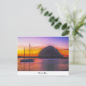 Morro Rock bei Sunset Postcard Postkarte (Stehend Vorderseite)