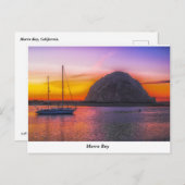 Morro Rock bei Sunset Postcard Postkarte (Vorne/Hinten)