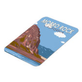 Morro Rock California Vintage Magnet (Linke Seite)