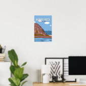 Morro Rock California Vintage Poster (Heimbüro)