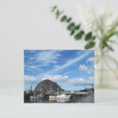 Morro Rock, Fischerboote und Embarcadero Postkarte (Stehend Vorderseite)