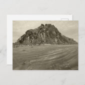 Morro Rock, Morro Bay in Sepia Postkarte (Vorne/Hinten)