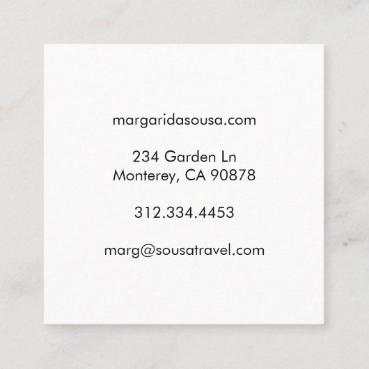 Morro Rock Ocean Beach Foto Tourismus Quadratische Visitenkarte (Rückseite)