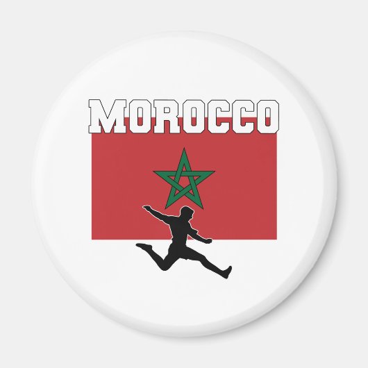 Morrocco Football Fußballnationalmannschaft Magnet (Vorne)