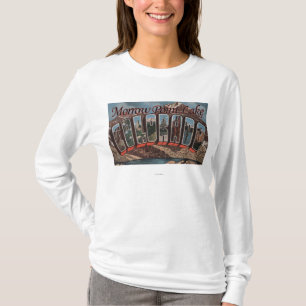 Morrow Point See, Colorado - große Buchstabe-Szen T-Shirt