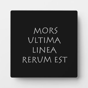 Mors ultima linea rerum est fotoplatte