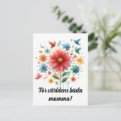 Morsdag. Blommor. Postkarte (Stehend Vorderseite)