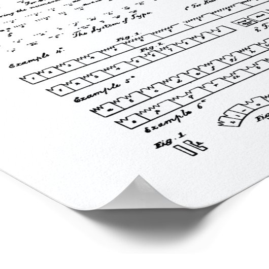 Morse Code 1848 Weißbuch zum Patentwesen Poster (Ecke)