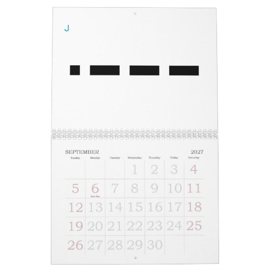 Morse Code 24 Monate Alphabet Kalender (Sep 2027)