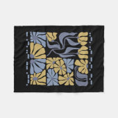 Morse Code 8647 Subtil Anti Trump 86 47 Floral Boh Fleecedecke (Vorderseite (Horizontal))