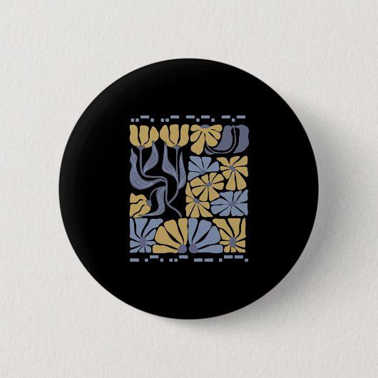Morse Code 8647 Subtile Anti-Trump 86 47 Florale B Button (Vorderseite)