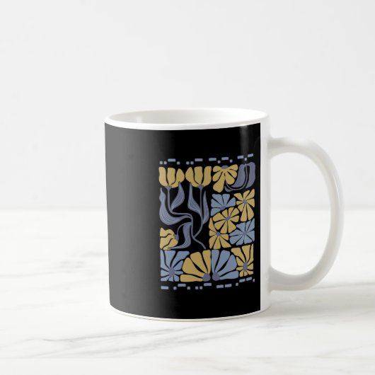 Morse Code 8647 Subtile Anti Trump 86 47 Florale B Kaffeetasse (Rechts)