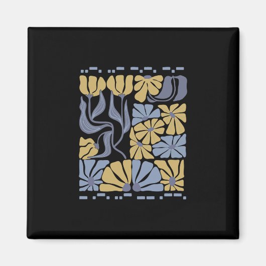 Morse Code 8647 Subtile Anti Trump 86 47 Florale B Magnet (Vorne)