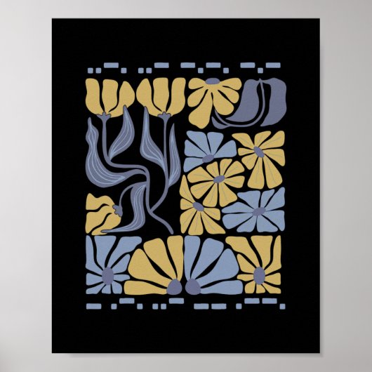 Morse Code 8647 Subtile Anti Trump 86 47 Florale B Poster (Vorne)