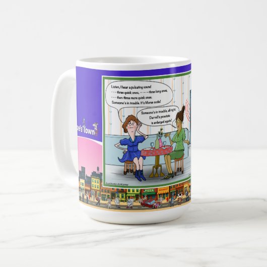 Morse Code | Absurd Wordplay Humor Classic Kaffeetasse (Vorderseite Links)
