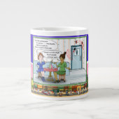 Morse-Code | Absurde Wortwitz-Humor Jumbo-Tasse (Vorderseite)