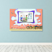 Morse-Code | Absurder Wortwitz Humor 24x16 Leinwanddruck (Insitu (Holzboden))