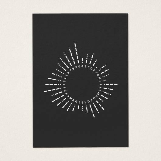 Morse Code Alphabet (Vorderseite)