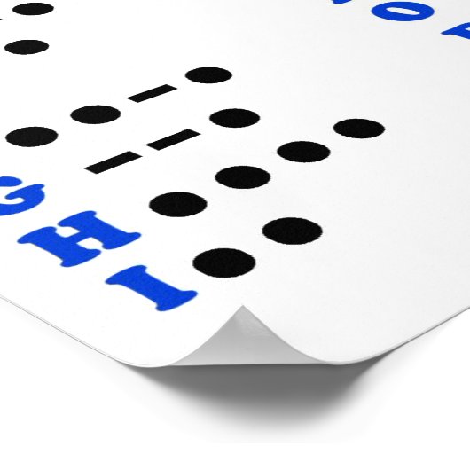 Morse Code Alphabet Chart Poster (Ecke)