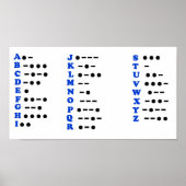 Morse Code Alphabet Chart Poster (Vorne)