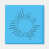 Morse-Code-Alphabet – Cyber Blue Tech Design Magnet (Vorne)