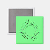 Morse-Code-Alphabet – Fresh Green Survival Magnet (Vorderseite/Rückseite)
