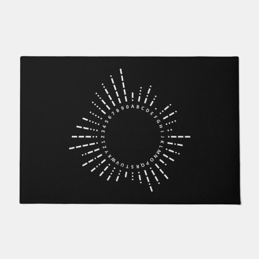 Morse Code Alphabet Fußmatte (Vorderseite)