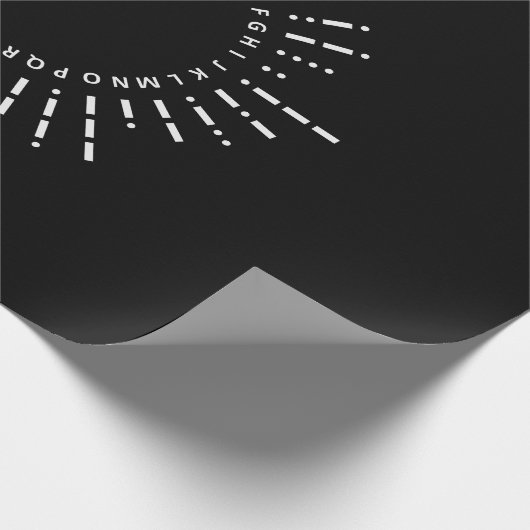 Morse Code Alphabet Geschenkpapier (Ecke)