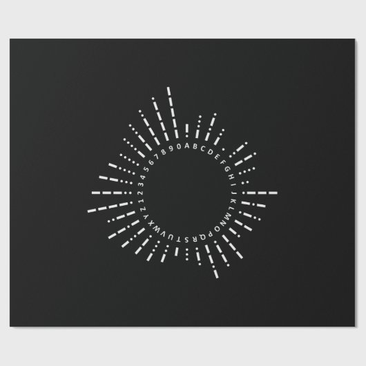 Morse Code Alphabet Geschenkpapier (Flach)