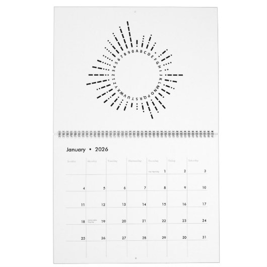 Morse Code Alphabet Kalender (Jan 2026)