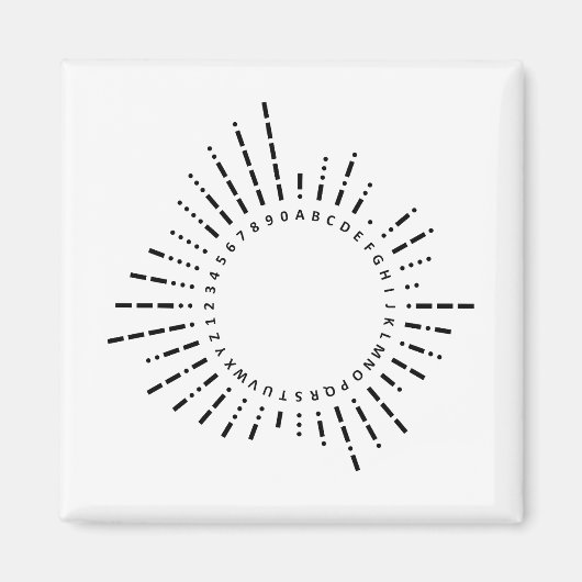 Morse Code Alphabet Magnet (Vorne)