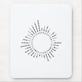 Morse Code Alphabet Mousepad (Vorne)