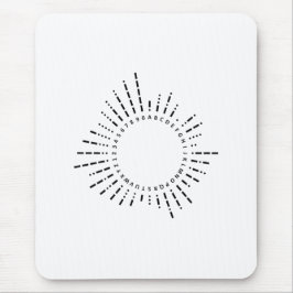 Morse Code Alphabet Mousepad