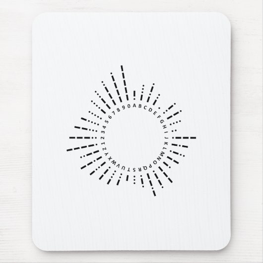 Morse Code Alphabet Mousepad (Vorne)