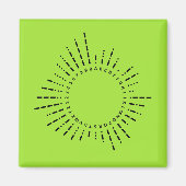 Morse-Code-Alphabet – Neon Lime Tech Magnet (Vorne)