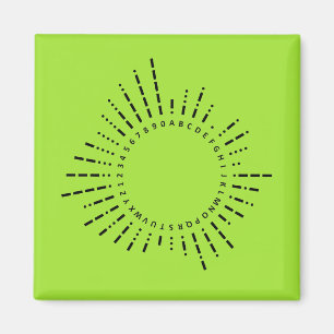 Morse-Code-Alphabet – Neon Lime Tech Magnet