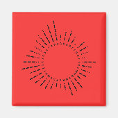 Morse-Code-Alphabet – Notfall Rot Magnet (Vorne)