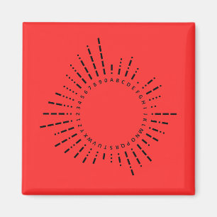Morse-Code-Alphabet – Notfall Rot Magnet