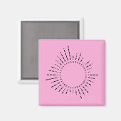 Morse Code Alphabet – Pink STEM Edition Magnet (Vorderseite/Rückseite)