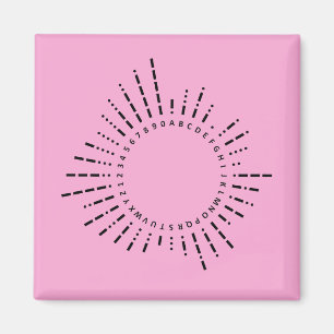Morse-Code-Alphabet – Pink STEM Edition Magnet
