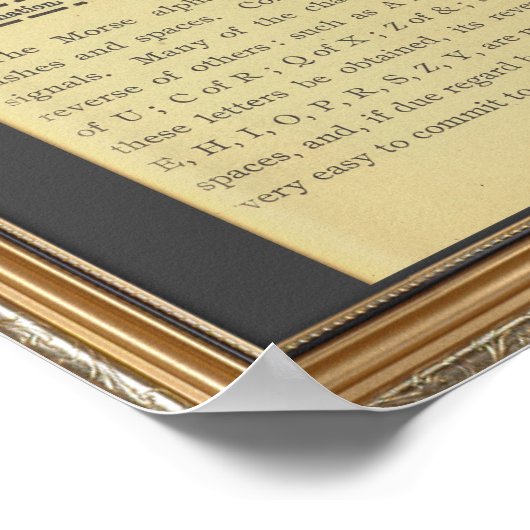 Morse Code Alphabet Poster (Ecke)