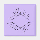 Morse-Code-Alphabet – Purple Tech Design Magnet (Vorne)