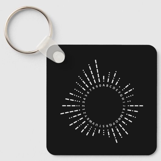 Morse Code Alphabet Schlüsselanhänger (Vorderseite)