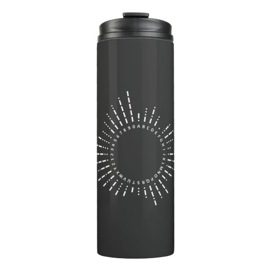 Morse Code Alphabet von A bis Z Thermosbecher (Vorderseite)