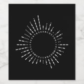 Morse Code Alphabet Weinetikett (Einzelnes Label)