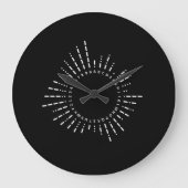 Morse Code Circle Design Große Wanduhr (Vorderseite)