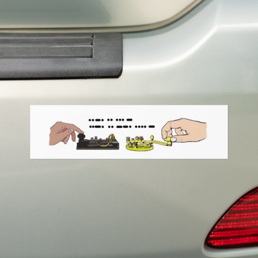 Morse Code Fist Fight Bumper Sticker Autoaufkleber (Auf Auto)