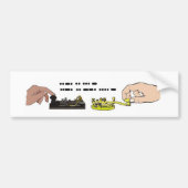 Morse Code Fist Fight Bumper Sticker Autoaufkleber (Vorne)