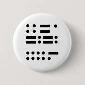 Morse Code gegen Trump 45 Feminist Resist Verrat Button (Vorderseite)