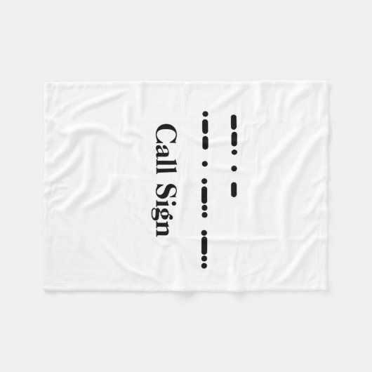 Morse Code "Get Well" Fleece Blanket. Anpassen (Vorderseite (Horizontal))